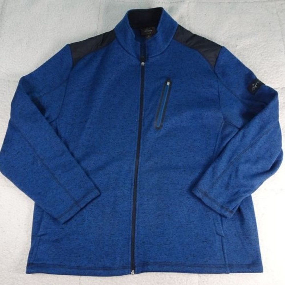 Greg Norman Full Zip Blue/Black Tasso Elba X-Large